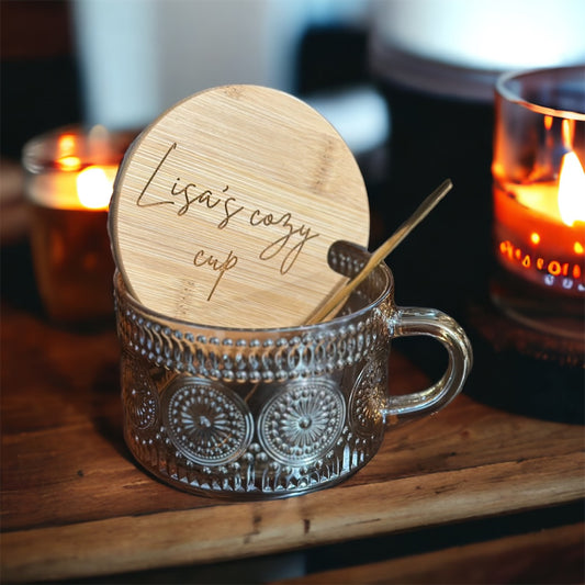 Vintage Embossed Glass cup